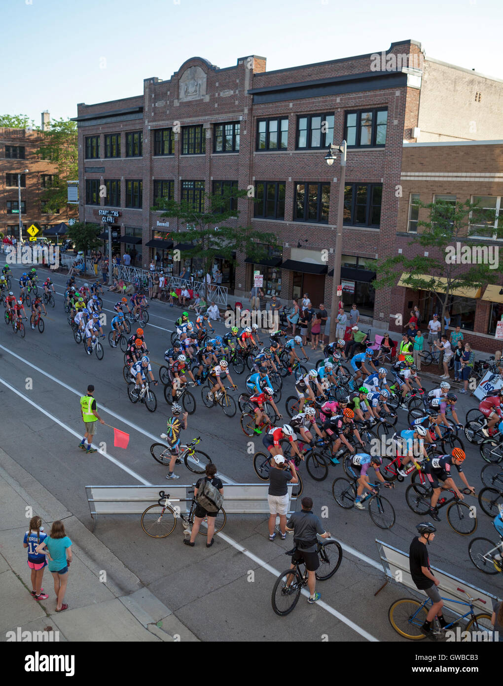 The Downer Avenue bike race in Milwaukee, Wisconsin is an annual event