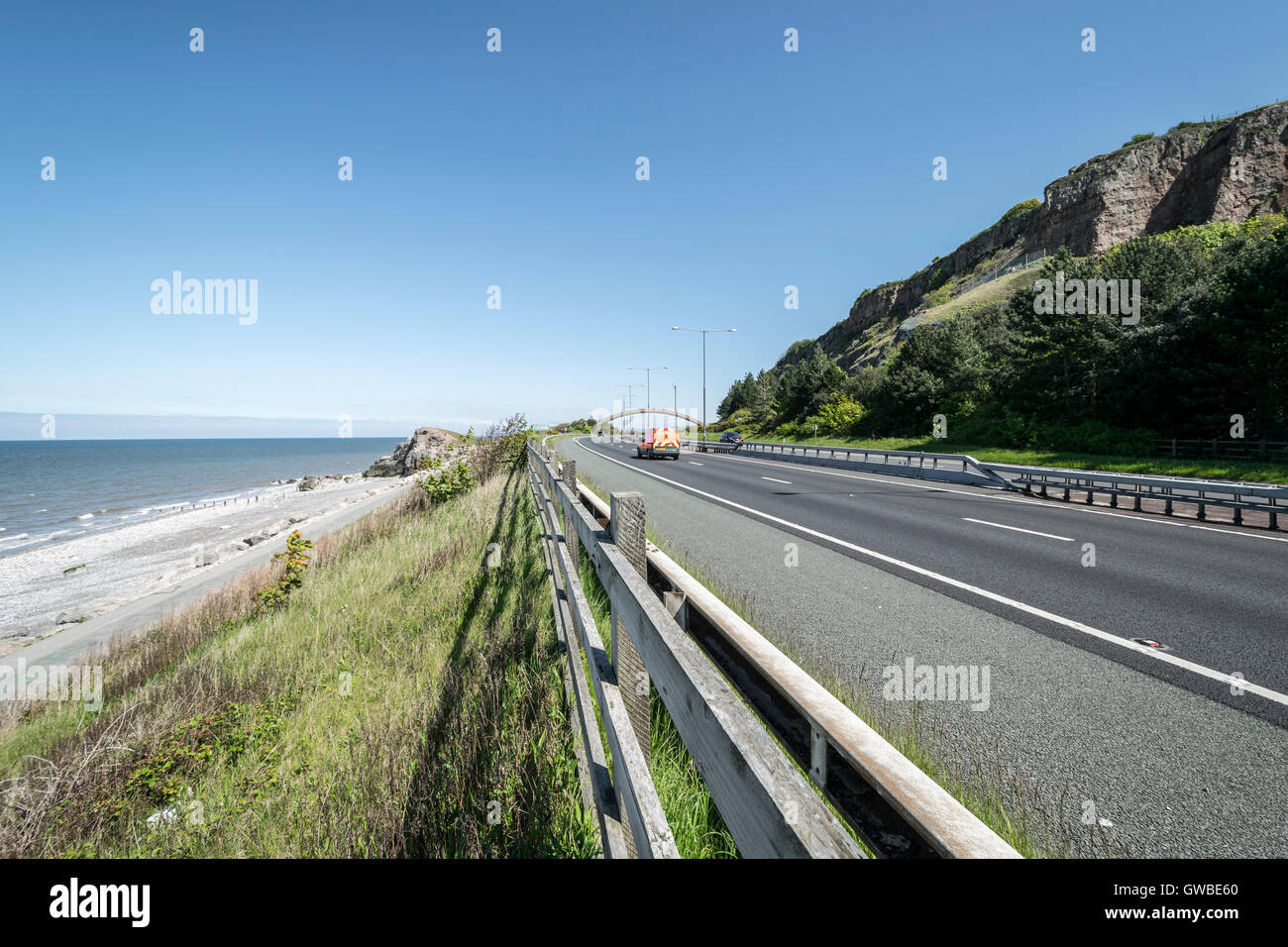 The A55 coast road at Old Colwyn near Colwyn Bay North Wales near to