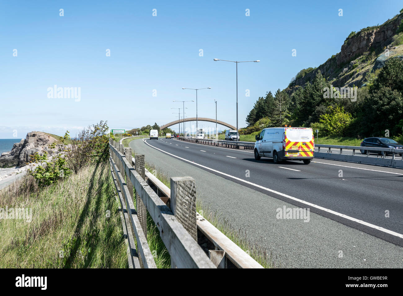 The A55 coast road at Old Colwyn near Colwyn Bay North Wales near to