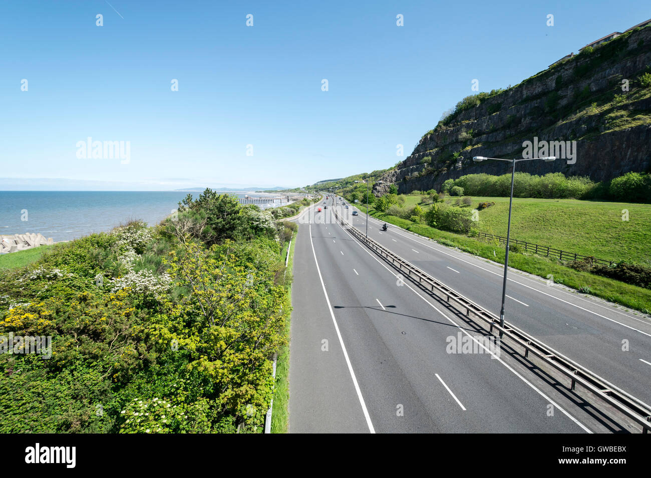 The A55 coast road at Old Colwyn near Colwyn Bay North Wales near to