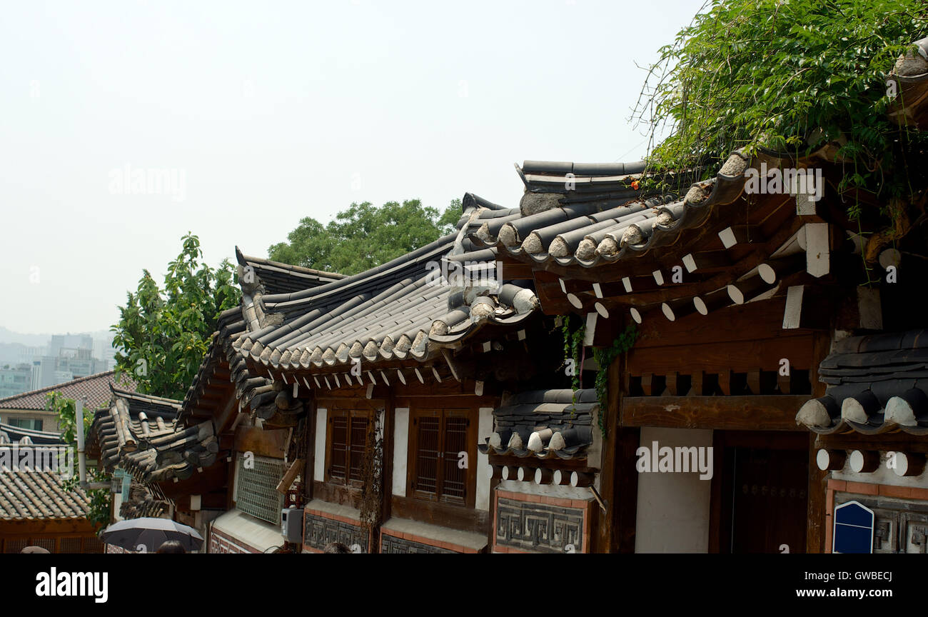 Bukchon Hanok village in summer in Seoul, Korea Stock Photo - Alamy