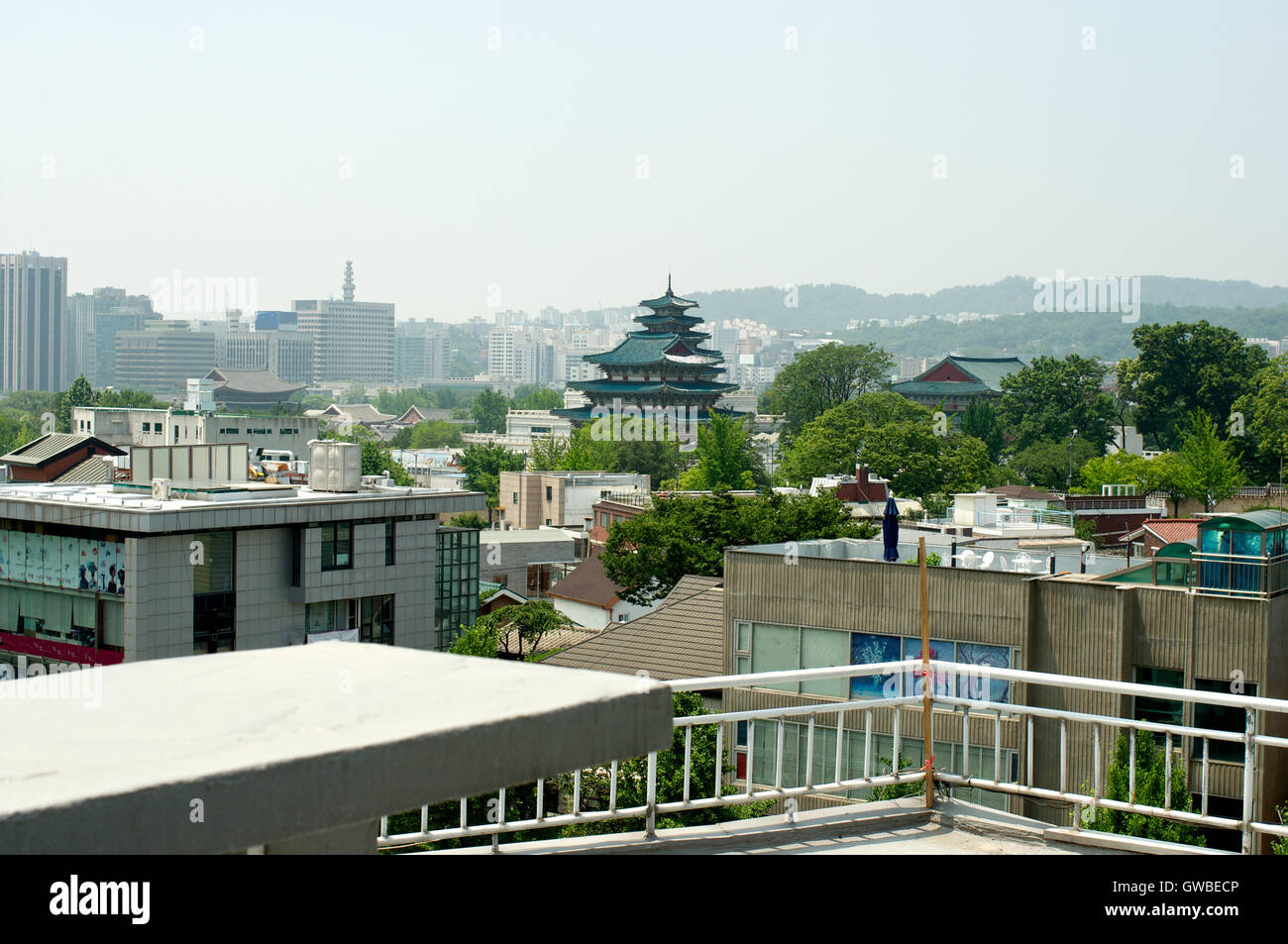 Bukchon Hanok village in summer in Seoul, Korea Stock Photo - Alamy