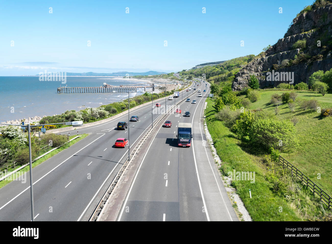 The A55 coast road at Old Colwyn near Colwyn Bay North Wales near to