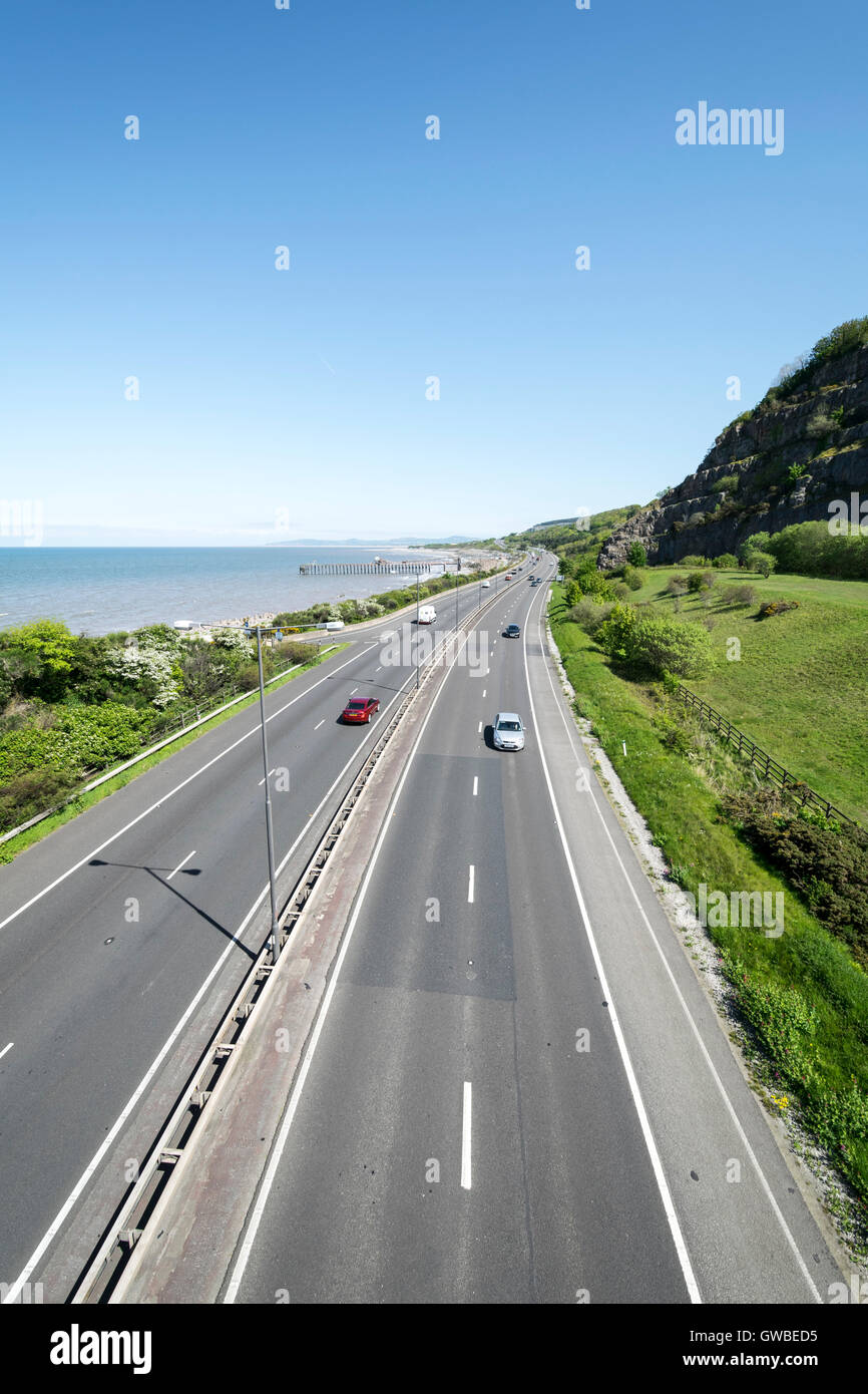 The A55 coast road at Old Colwyn near Colwyn Bay North Wales near to