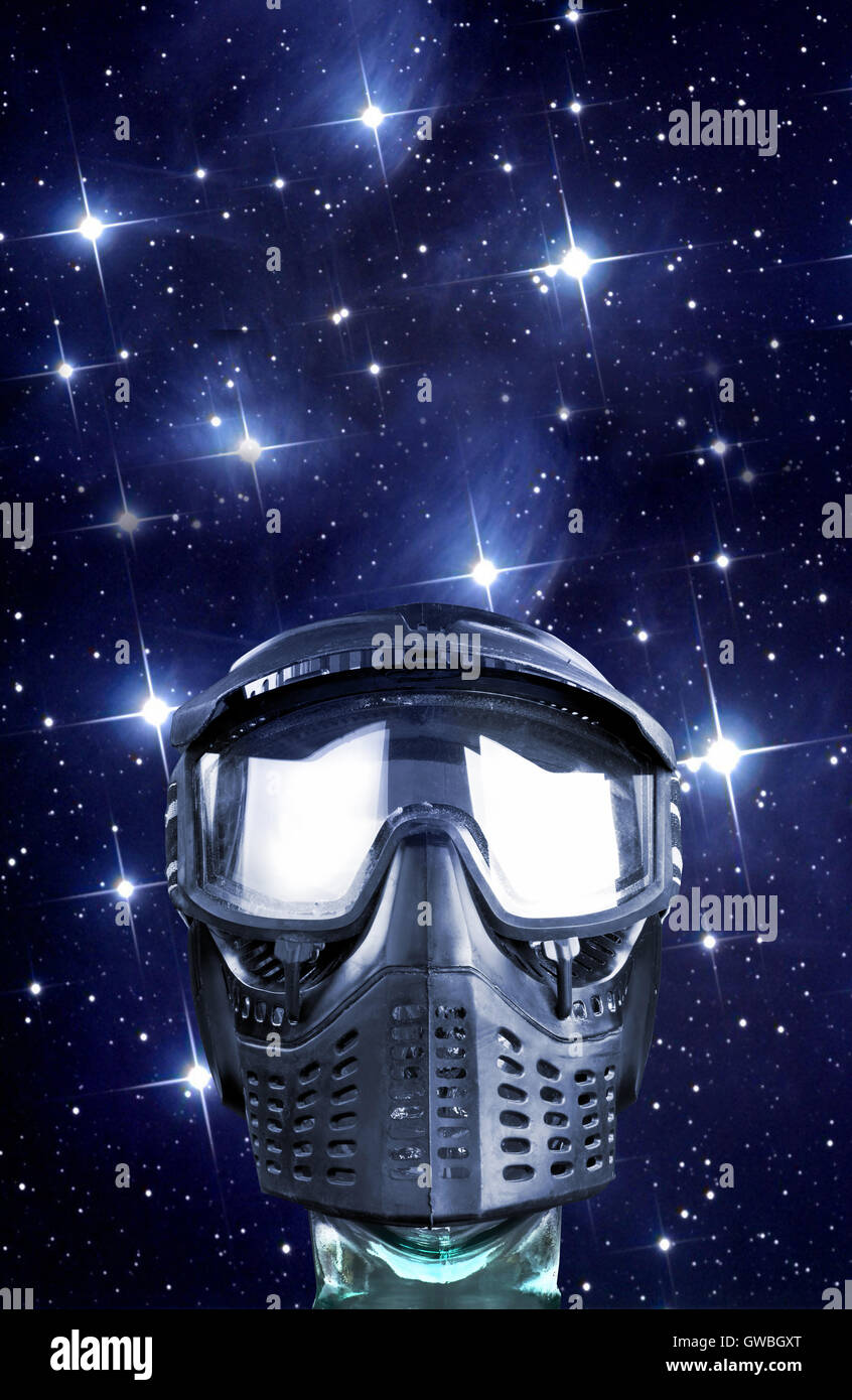 Star man looking into star field and beyond. Stock Photo