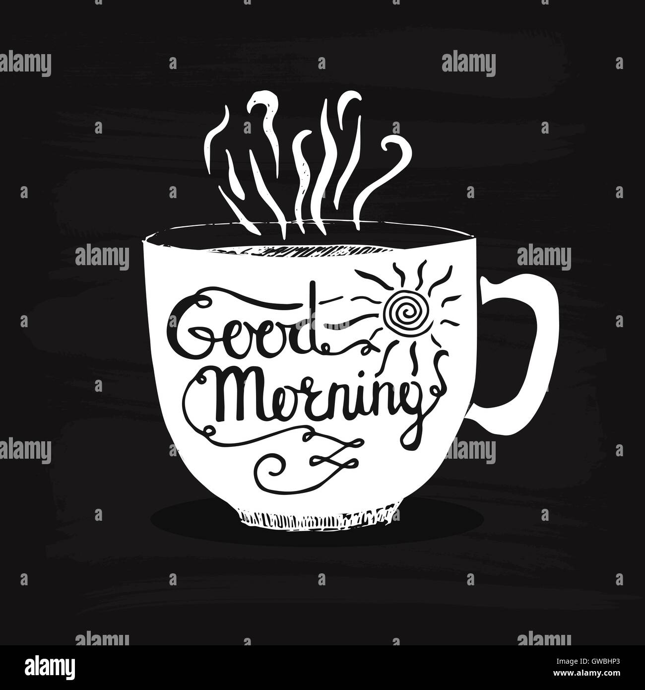 Good morning with tea Stock Vector Images - Alamy