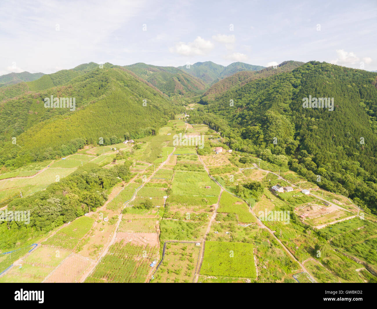 Aerial view kyodogawa alluvial fan hi-res stock photography and images ...