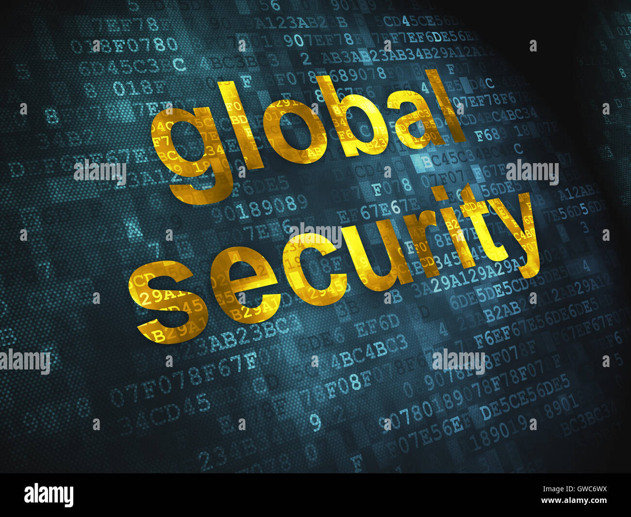 Protection concept Global Security on digital background Stock Photo