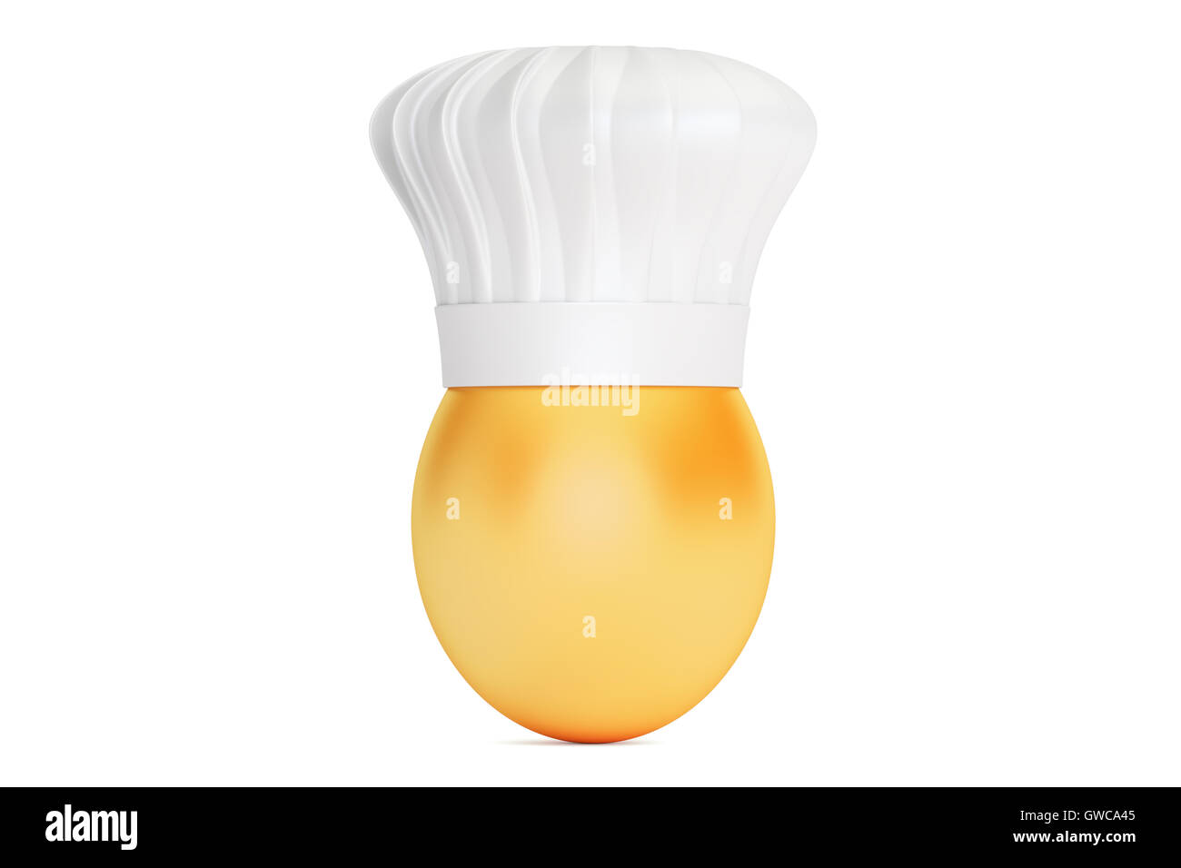 Egg with Chefs Hat, 3D rendering isolated on white background Stock Photo Alamy