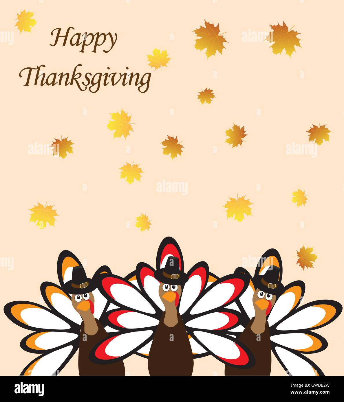 vector illustration of a thanksgiving turkey background Stock Vector ...