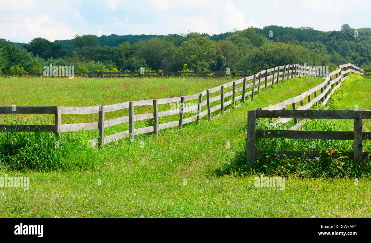 View of the ancient wooden fence on the farm Stock Photo - Alamy