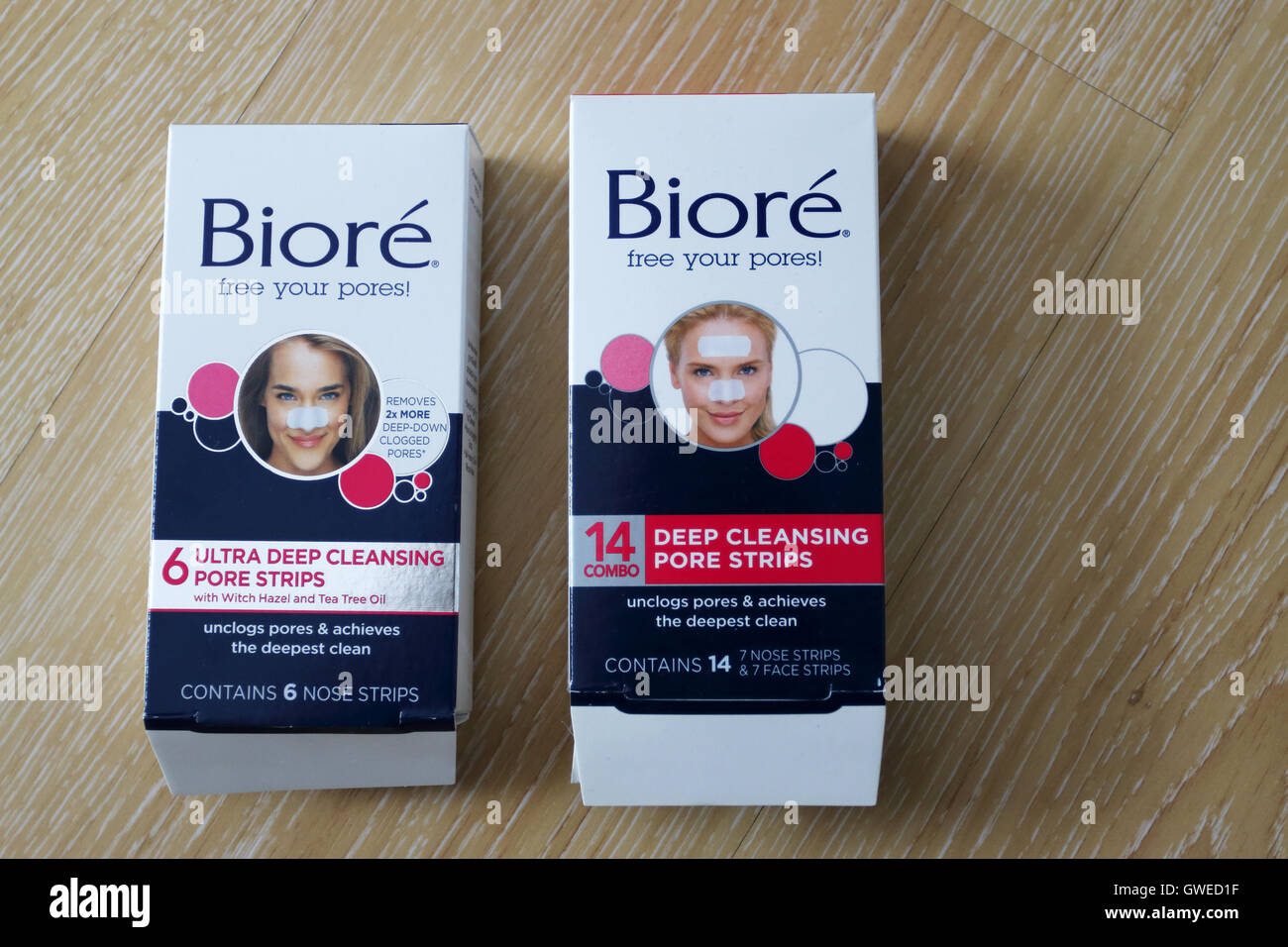 STOCK PHOTO. NOT ACTUAL PRODUCT. Biore deep cleansing pore strips Stock Photo