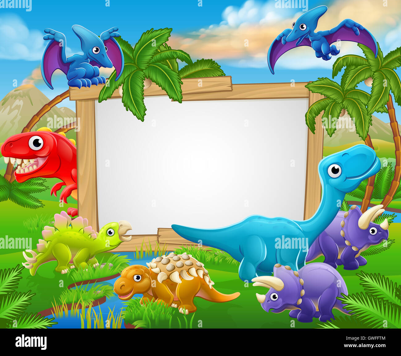 Dinosaur cartoon water hi-res stock photography and images - Alamy Dinosaur cartoon water hi-res stock photography and images - Alamy