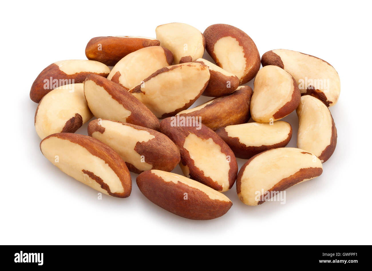 brazil nuts isolated Stock Photo
