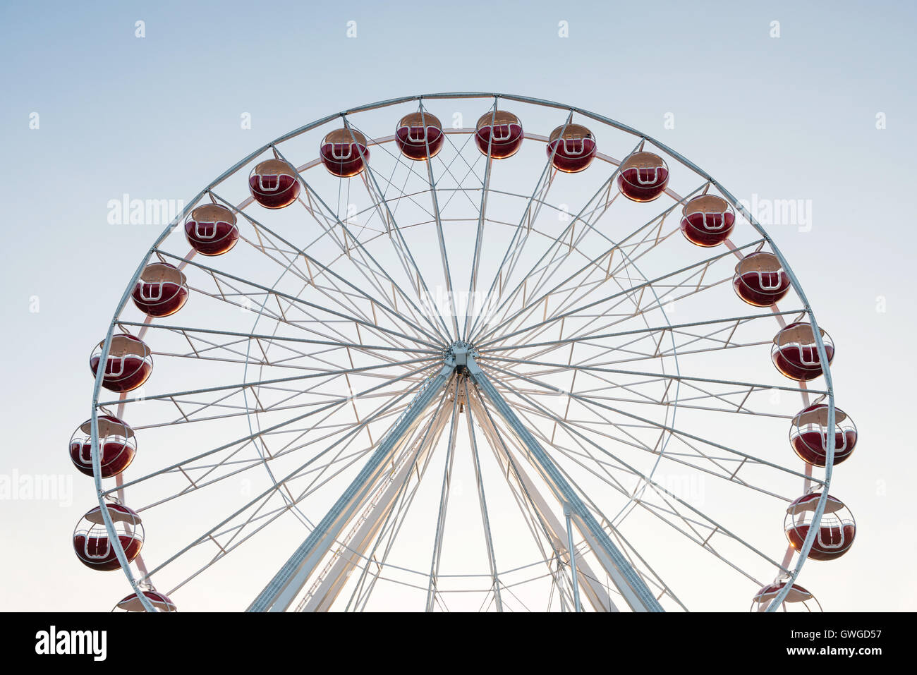 Ferris wheel on blue sky during sunset Stock Photo - Alamy