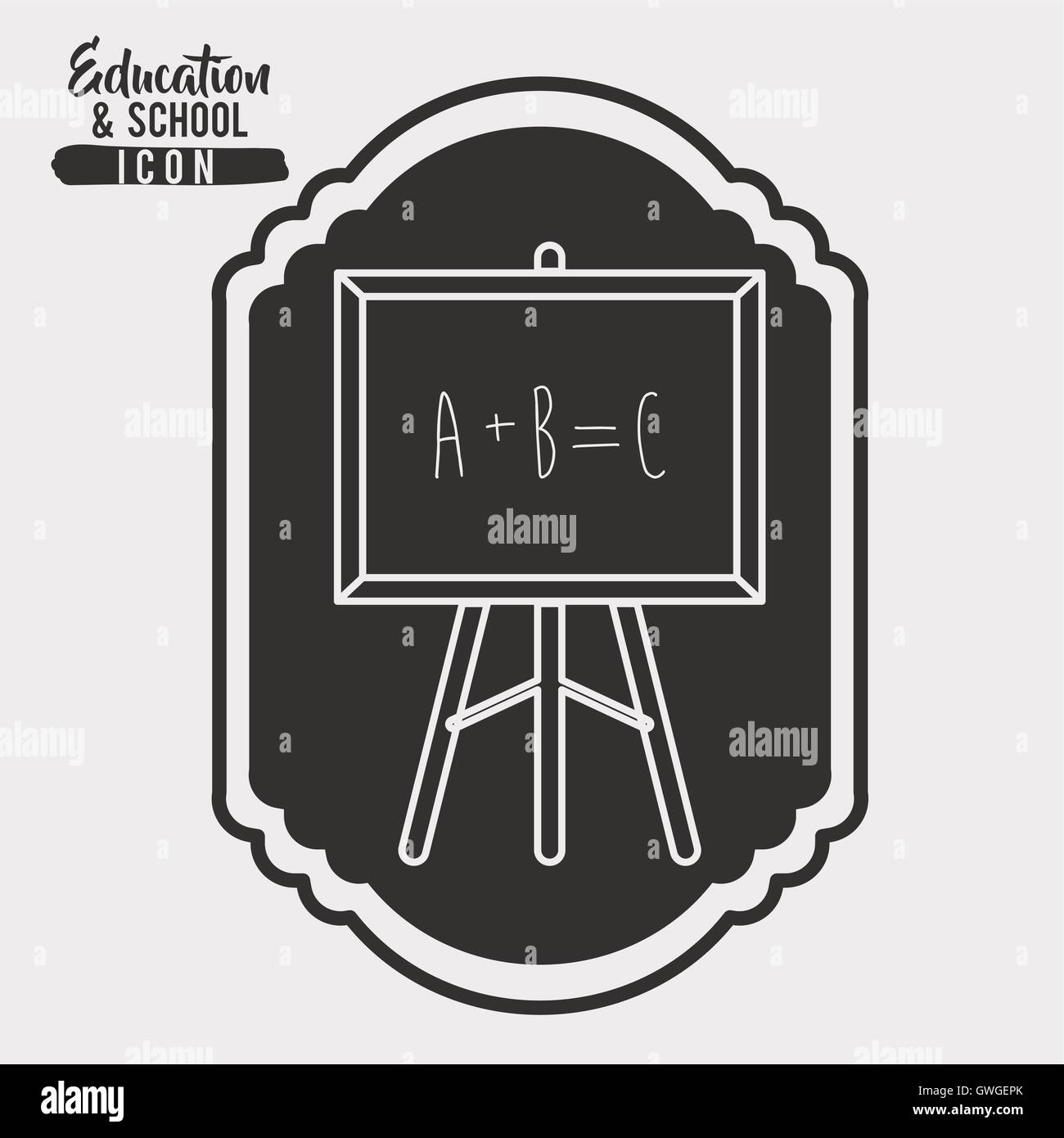 Blackboard for school inside frame design Stock Vector Image & Art - Alamy