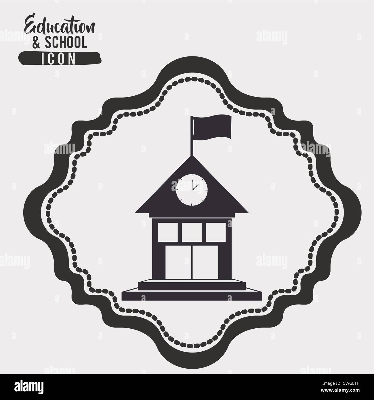 School building inside frame design Stock Vector Image & Art - Alamy