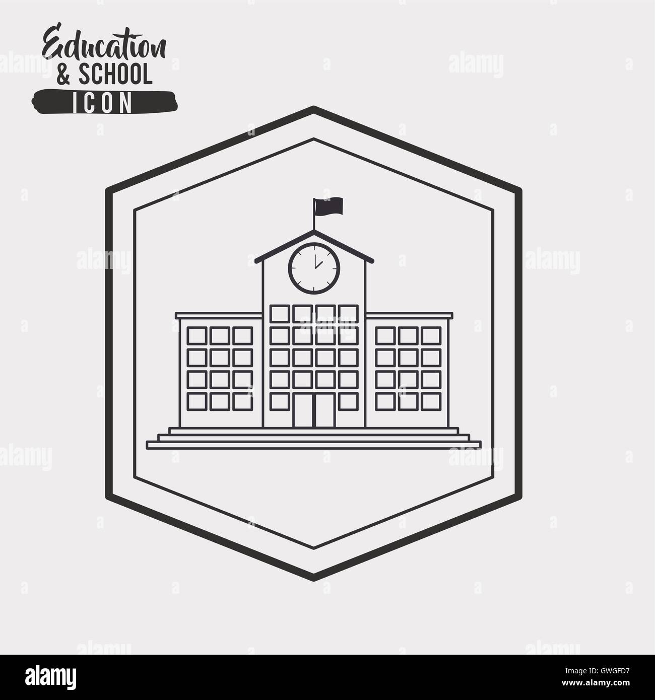 School building inside frame design Stock Vector Image & Art - Alamy