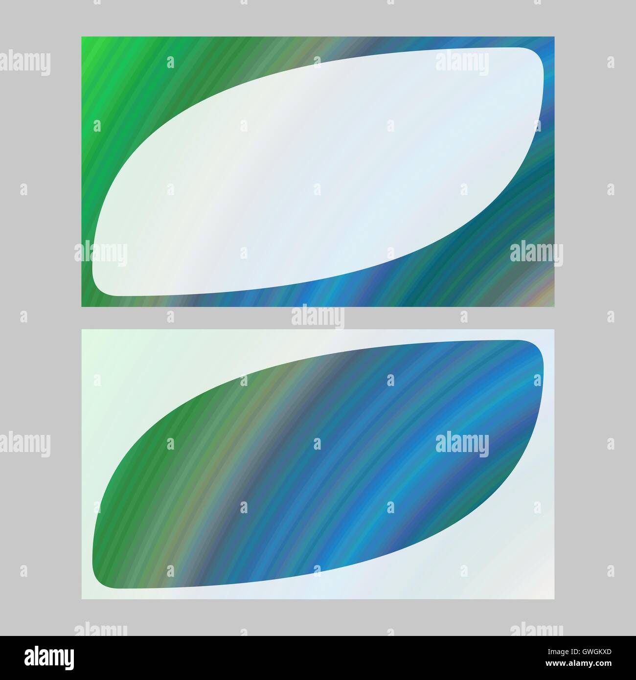 Green blue business card template design set Stock Vector Image &amp; Art ...