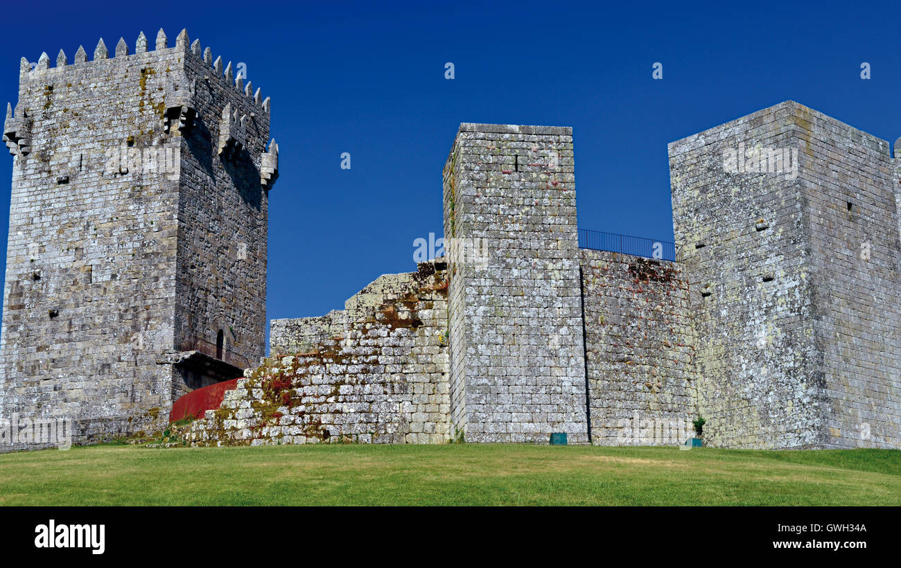 Portugal: External view of medieval castle of Montalegre Stock Photo ...