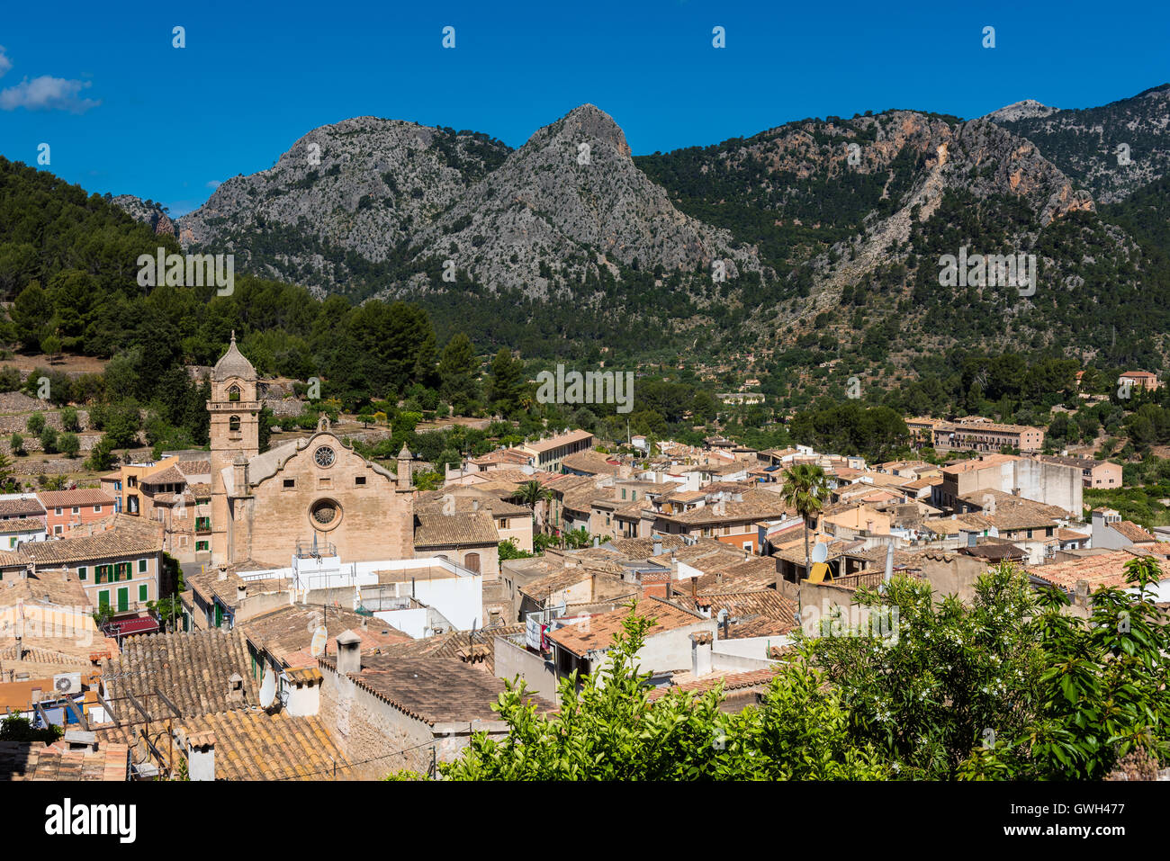 Village of Bunyola Mallorca Stock Photo