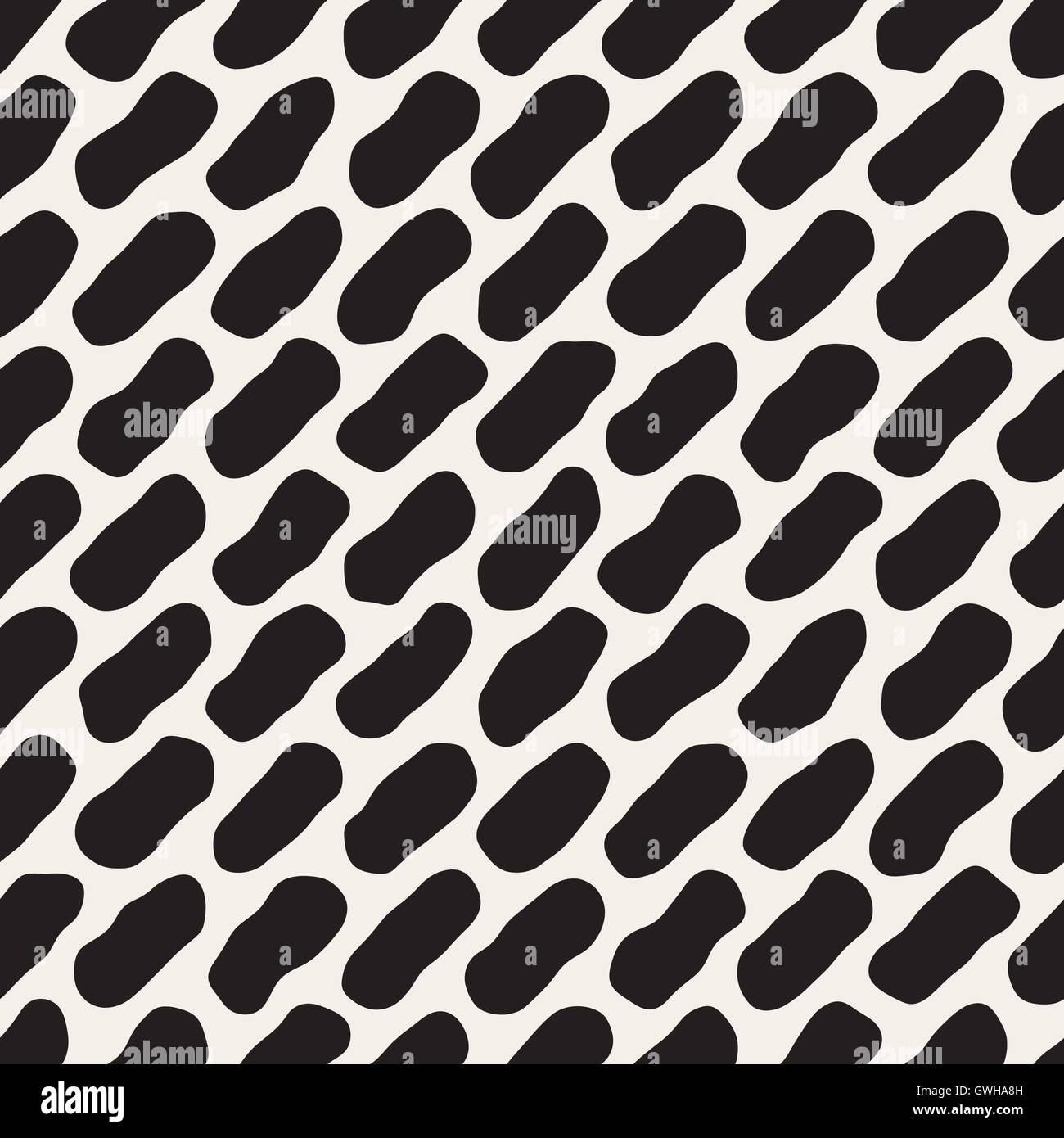 Vector Seamless Black And White Jumble Lines Pattern Stock Vector Image ...