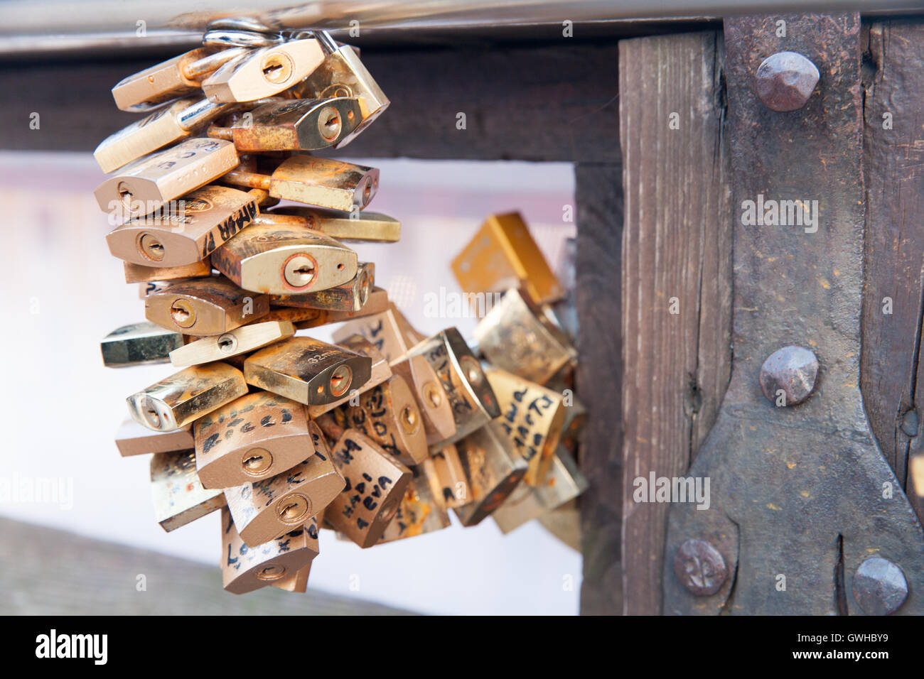 Love padlocks in Venice Italy Stock Photo Alamy