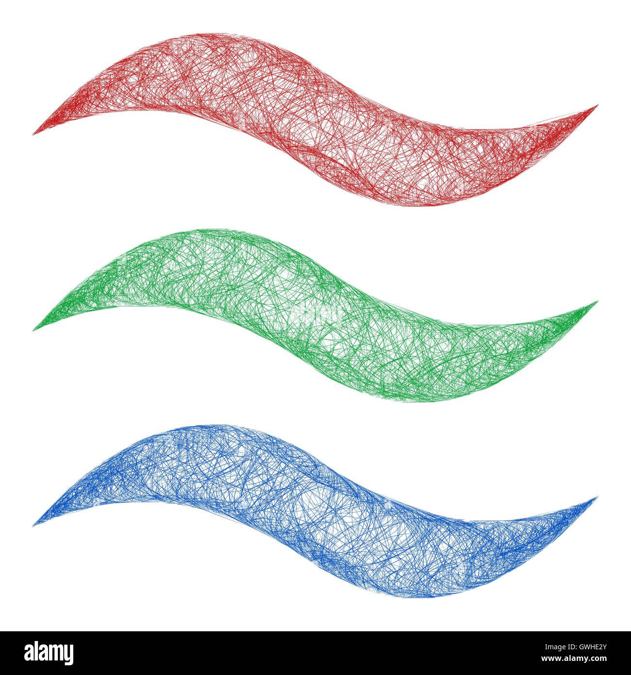 Sketch wave line graphic design element set Stock Vector Image & Art ...