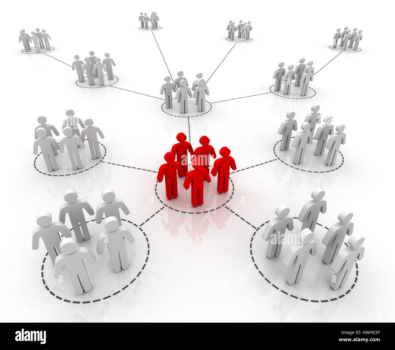 human connections concept 3d illustration Stock Photo Alamy