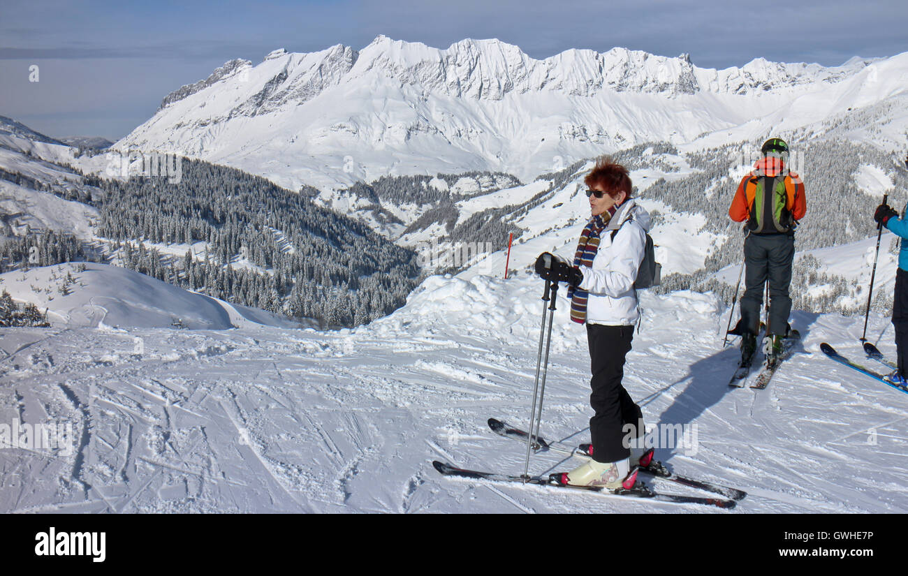 Ski in Megève Stock Photo