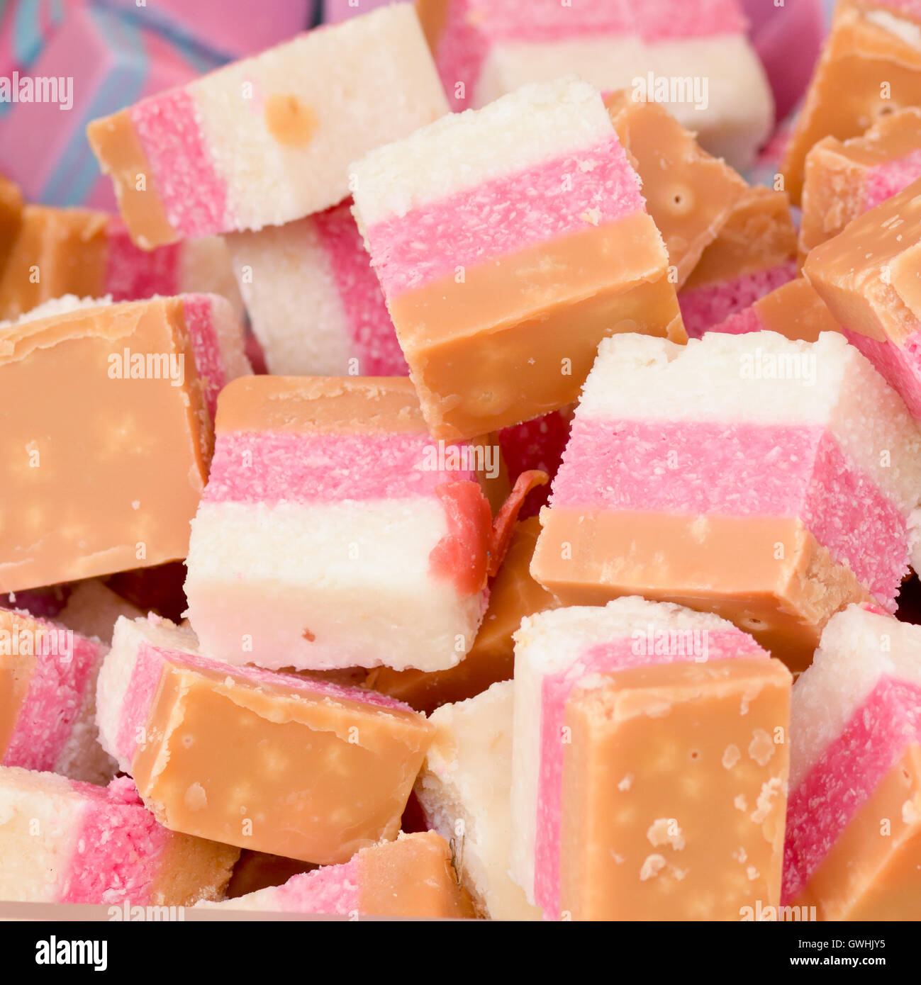 Fudge for sale at stall at Festival Stock Photo Alamy