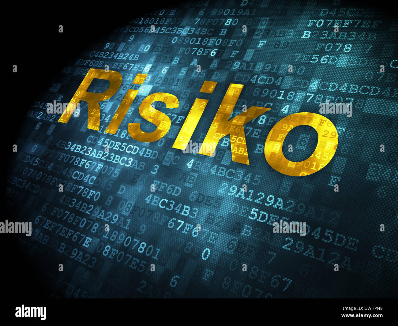 Business concept: Risiko(german) on digital background Stock Photo