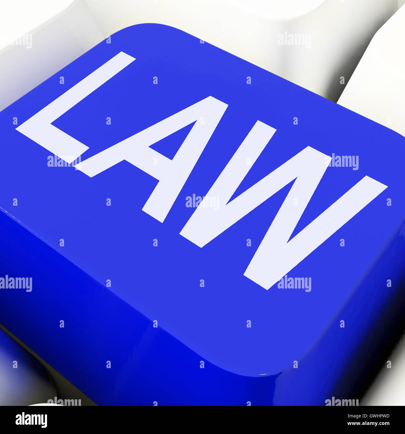 Law Keys Mean Legally Or Statute Stock Photo Alamy