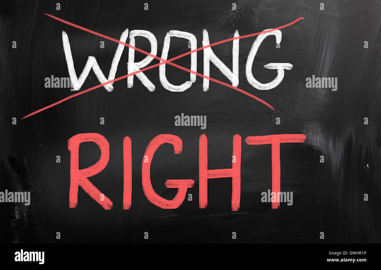 Wrong Correct High Resolution Stock Photography and Images - Alamy