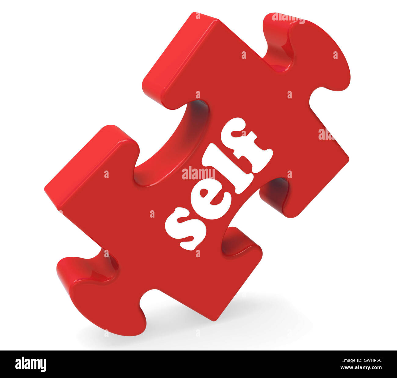Self Puzzle Shows Believe Me Yourself Or Myself Stock Photo