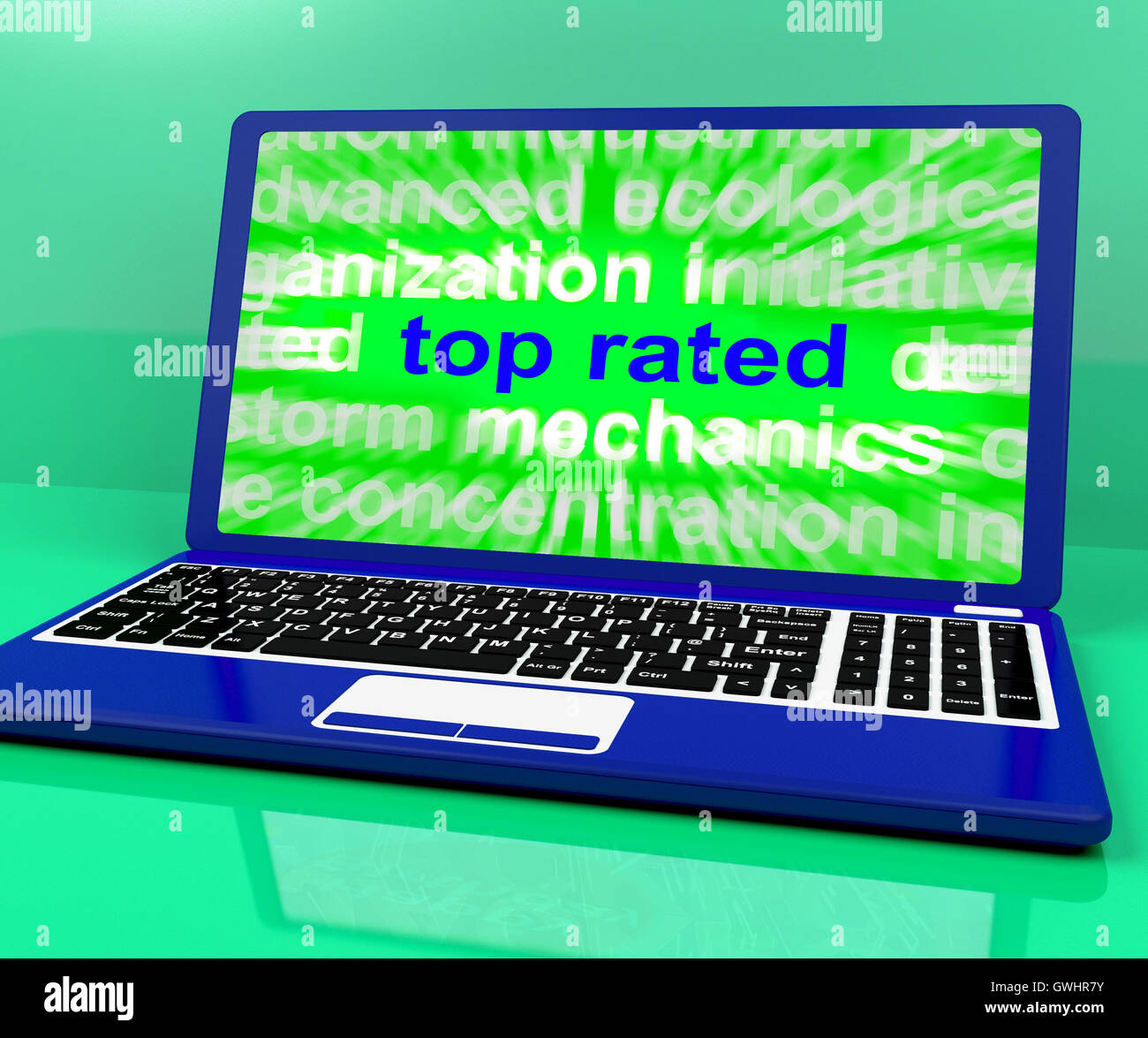 Top Rated Laptop Shows Best Rank Product Stock Photo