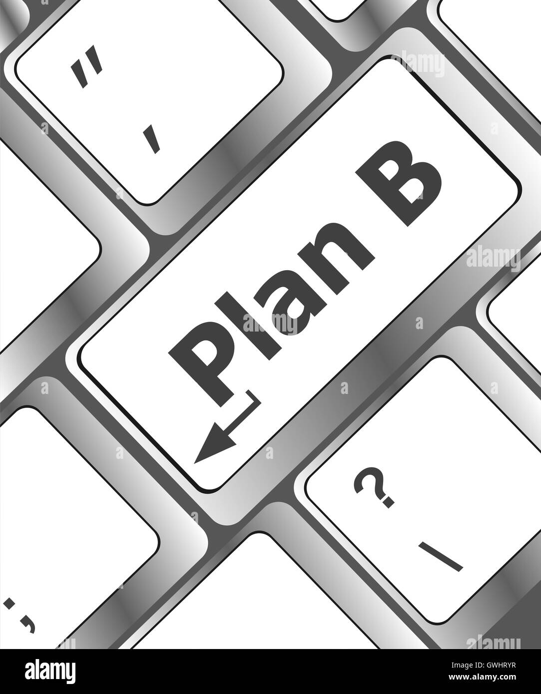 Plan B key on computer keyboard - business concept Stock Photo - Alamy