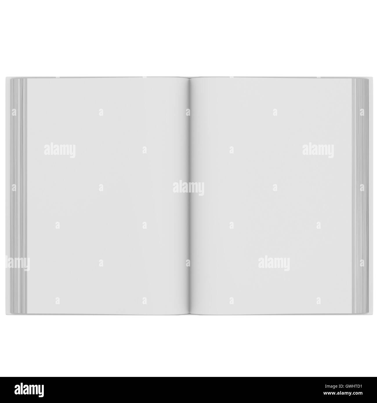 Open white book Stock Photo - Alamy