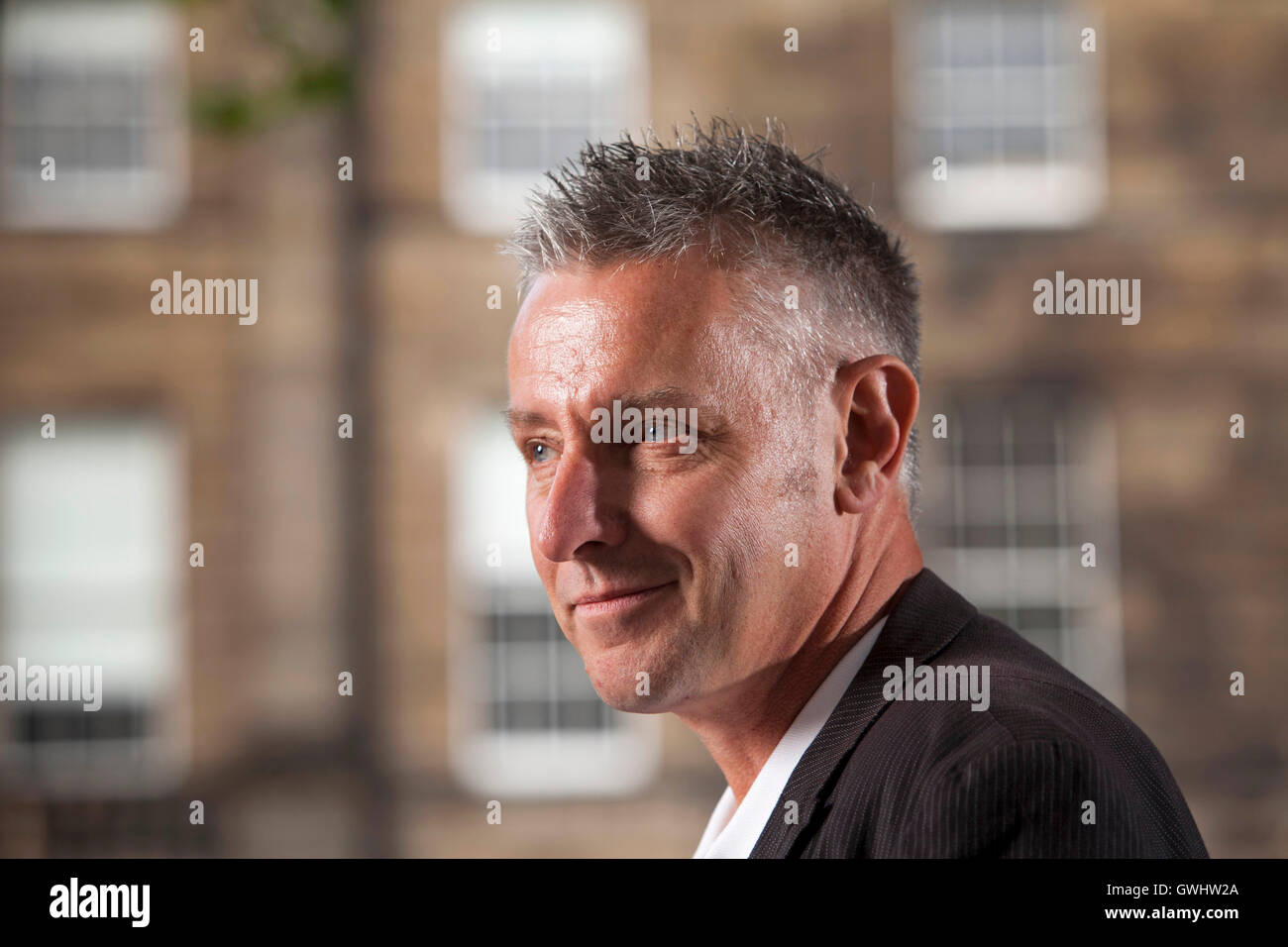 David F. Ross, the Scottish architect by day, and a social media commentator and author, at the Edinburgh International Book Festival. Edinburgh, Scotland. 29th August 2016 Stock Photo