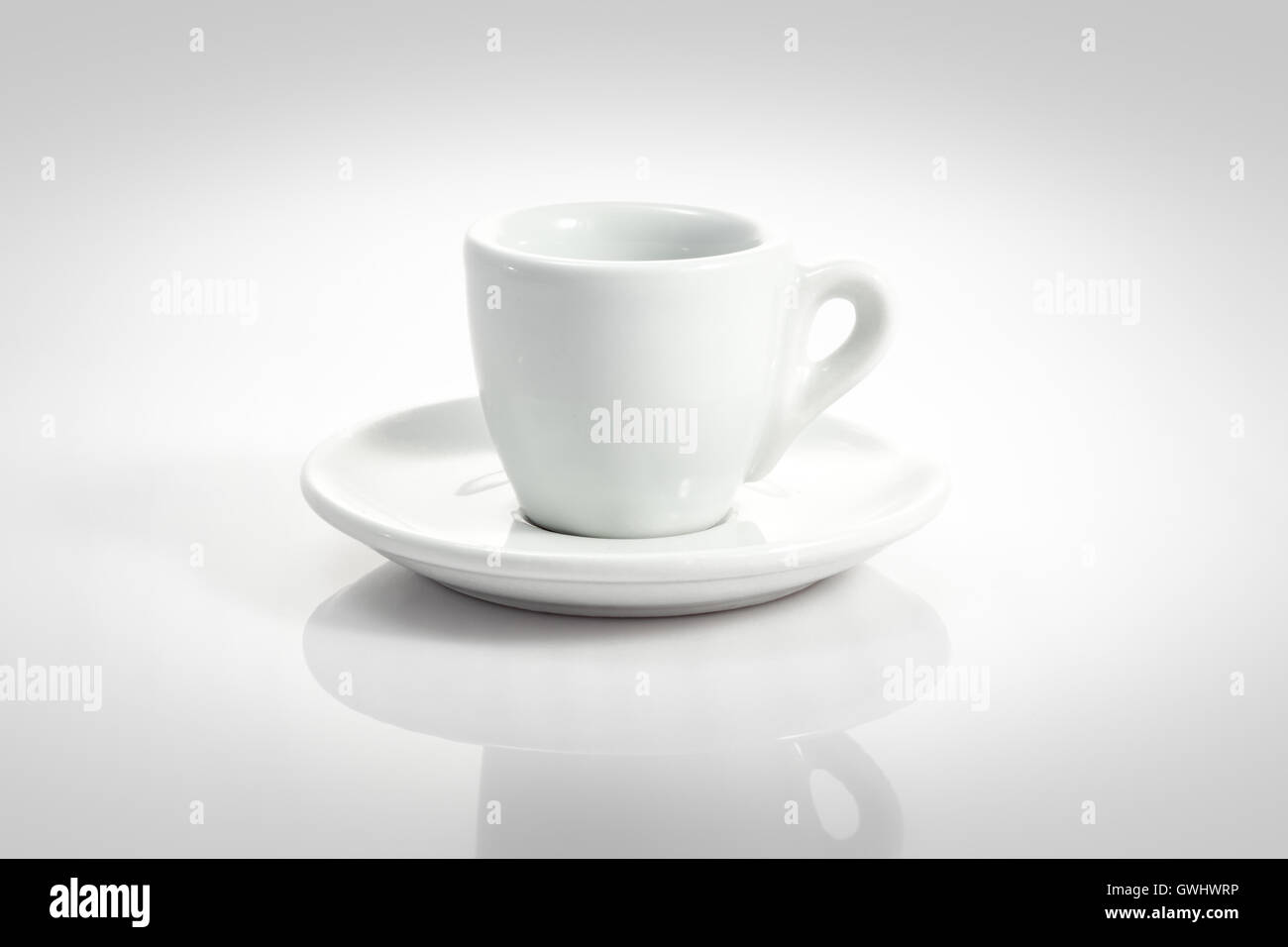 espresso cup with saucer isolated on a white background Stock Photo Alamy