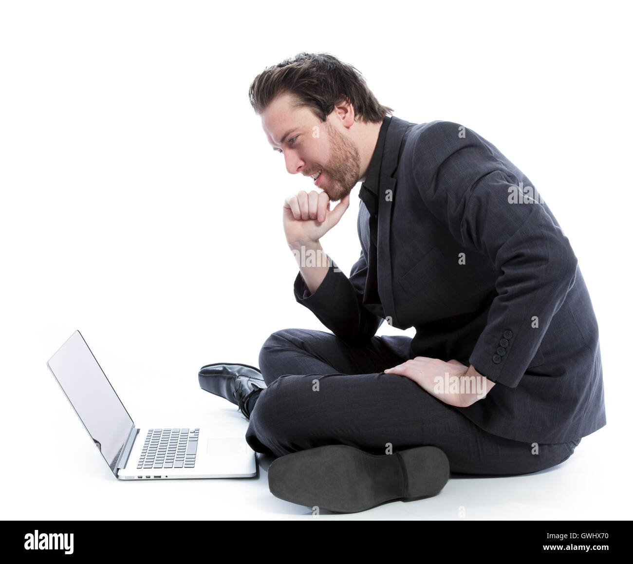 Old man thinking studio hi-res stock photography and images - Alamy