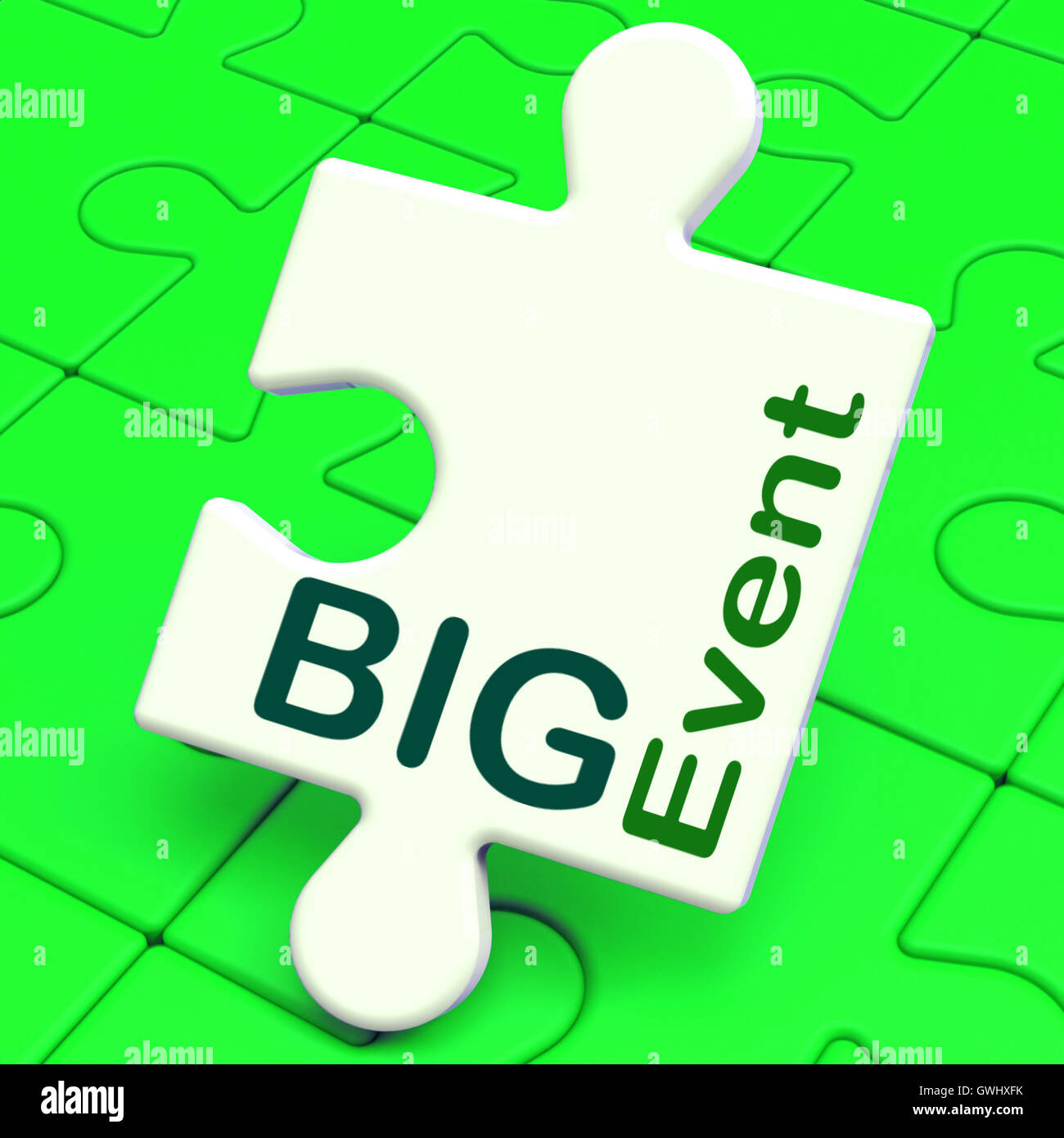 Big Event Puzzle Shows Celebration Occasion And Performance Stock Photo