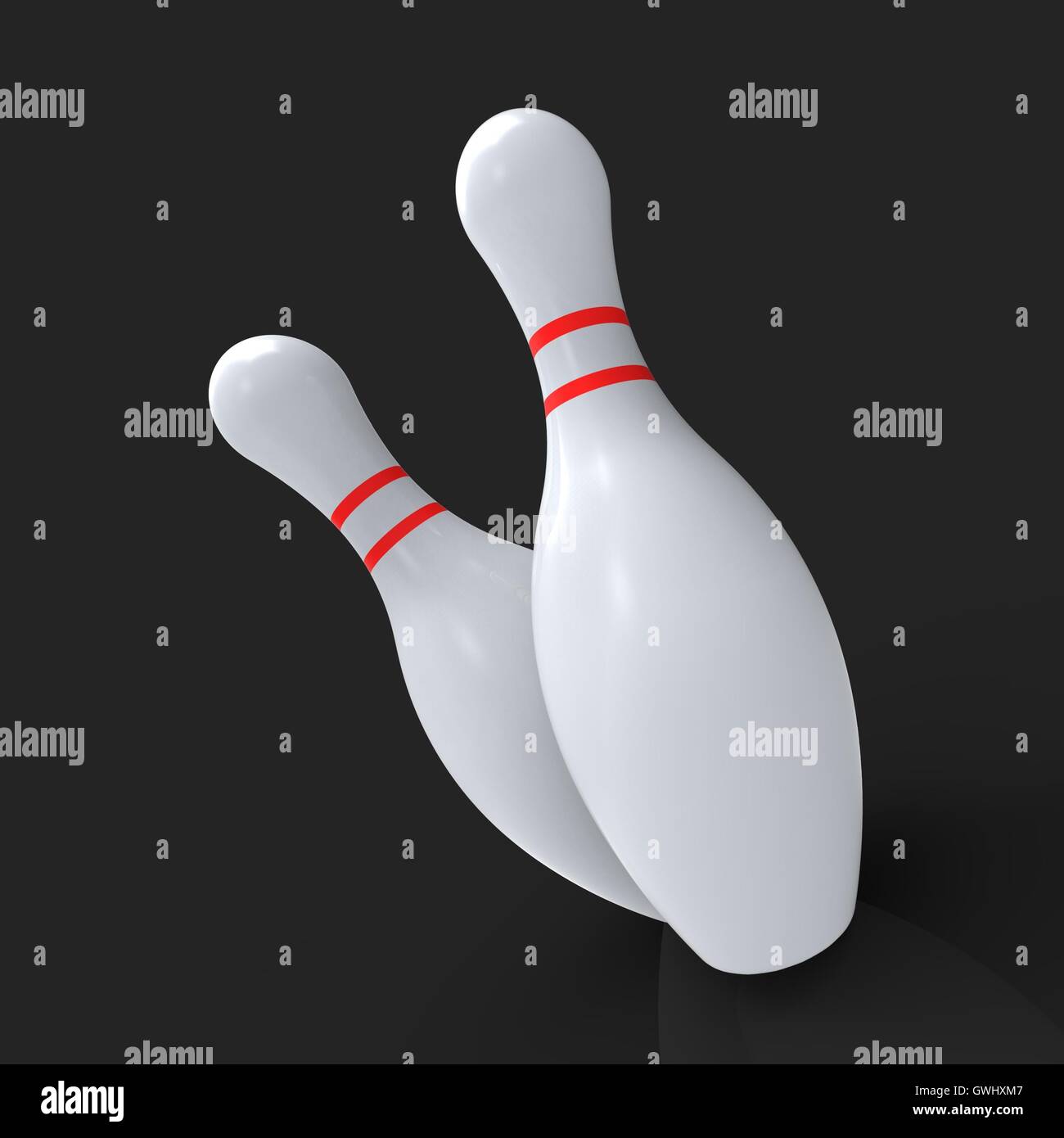 Bowling Pins Showing Skittles Game Stock Photo Alamy