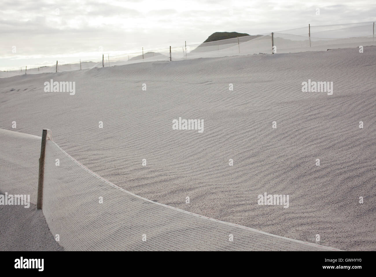 Save the dunes, prevent soil erosion Stock Photo