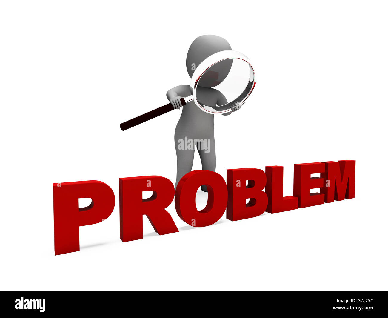 Problem Character Means Difficulty Dispute Or Trouble Stock Photo