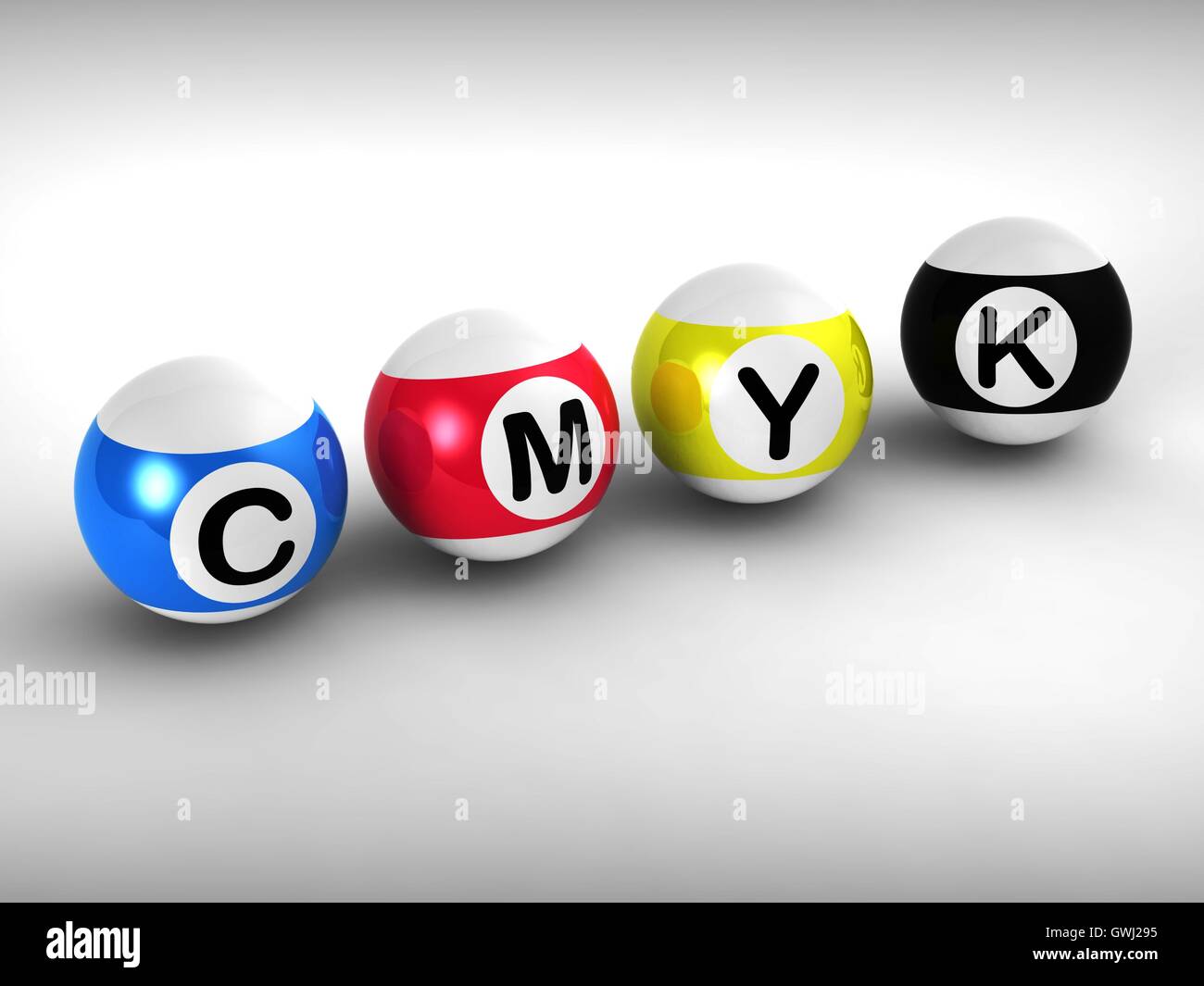Cmyk Shows Printing And Printer Ink Stock Photo - Alamy