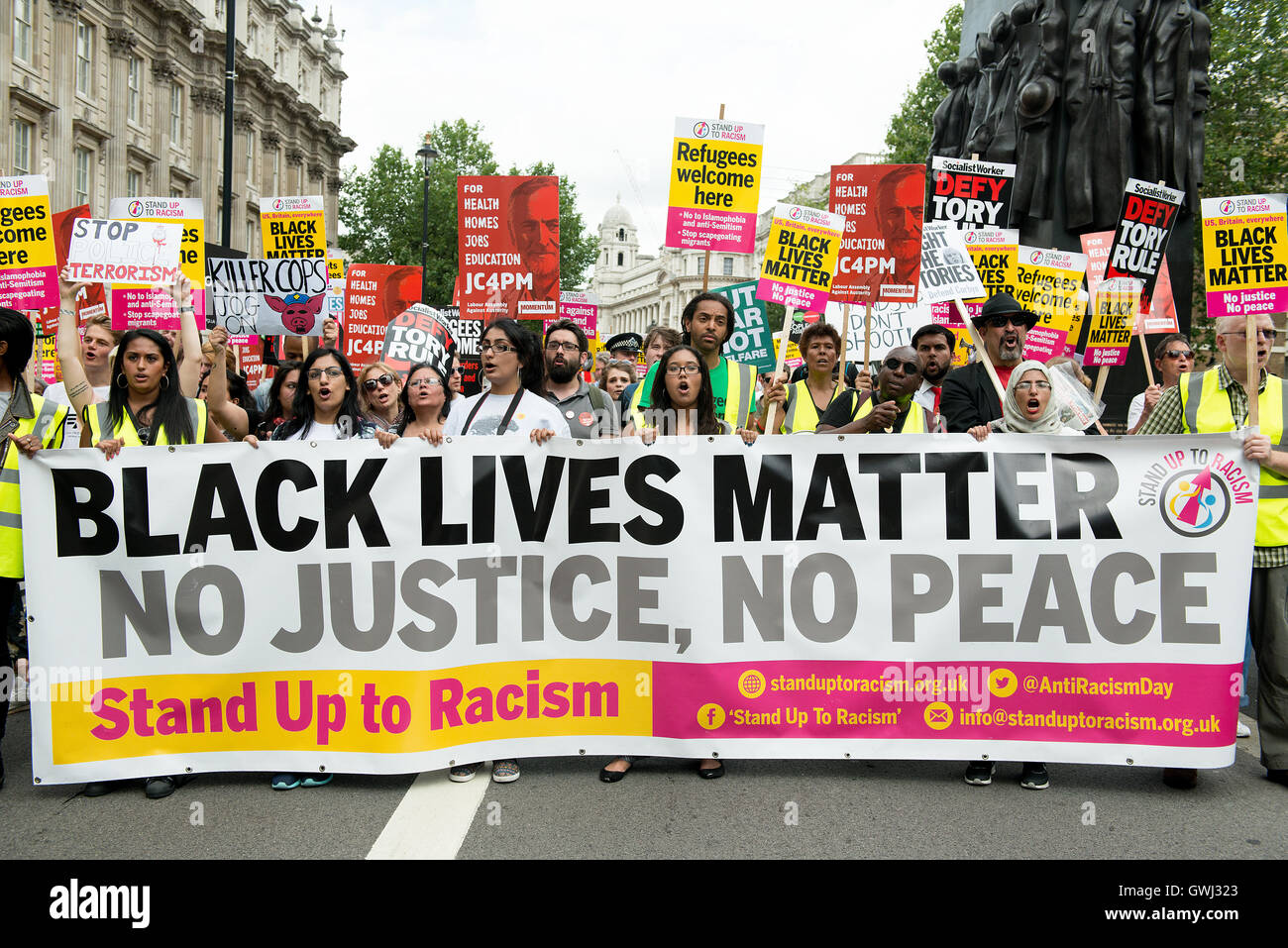 Protesting Racism Black Lives Matter / Stand Up To Racism rally - Thousands attended the ...
