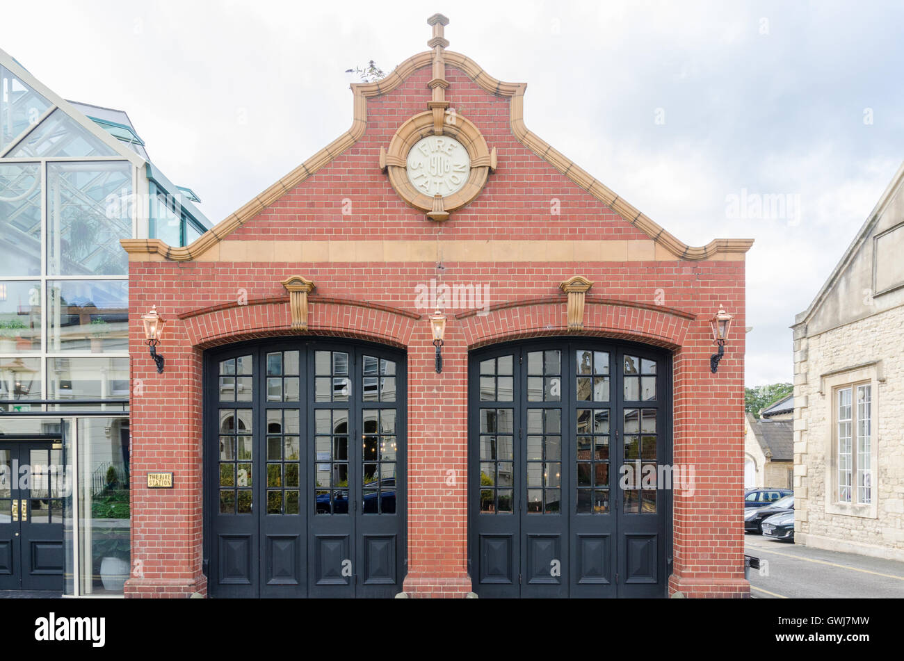 The Fire Station restaurant in St James' Square, Cheltenham Stock Photo ...