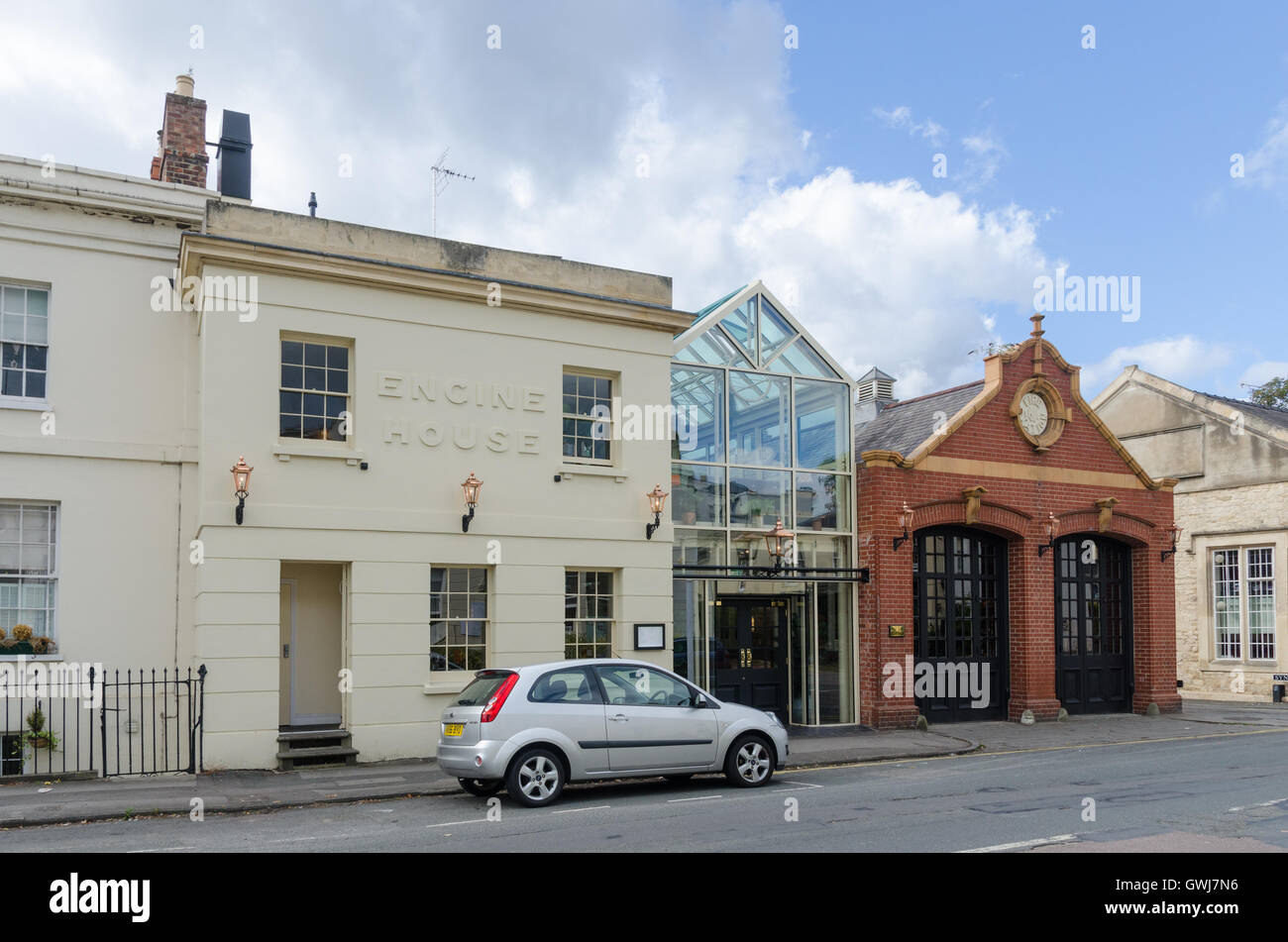 The Fire Station restaurant in St James' Square, Cheltenham Stock Photo ...
