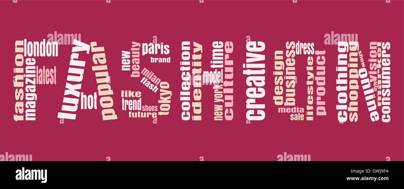 Fashion Keywords Tag Cloud Stock Vector Image & Art Alamy